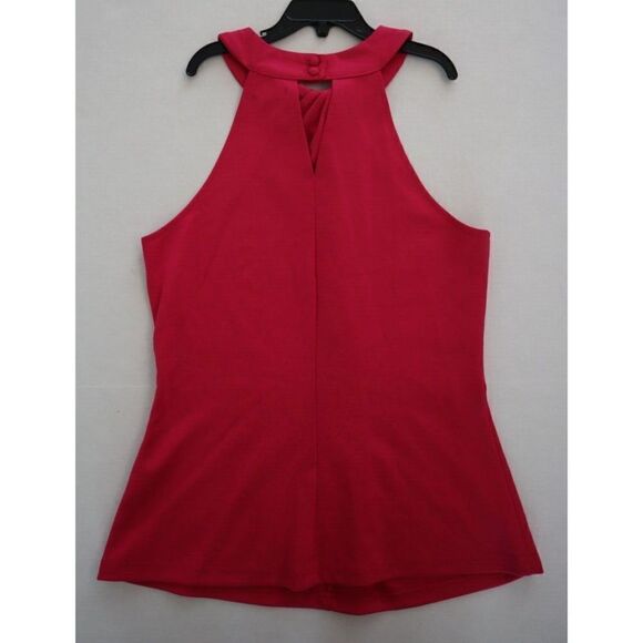 Halogen HA451396MI Women's Sz XS Pink Twisted Halter Neck Tank Top - Picture 2 of 4